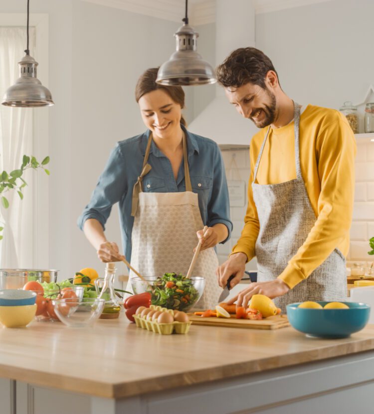 taylormade couple in kitchen